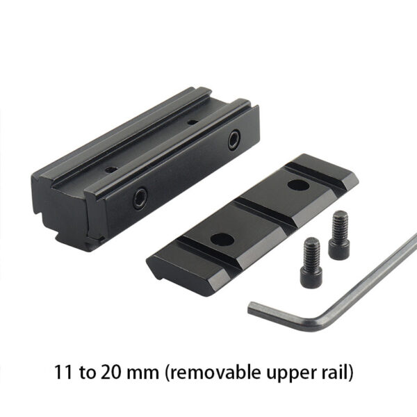 11 to 20 rail conversion bracket dovetail heightening clamp 11mm bracket aluminum alloy material