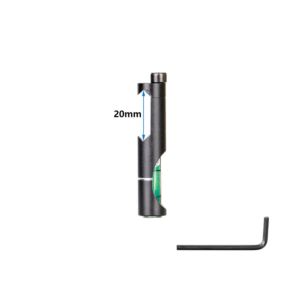 20mm level bracket metal bracket cylindrical level full metal with silver ring wrench - Image 3