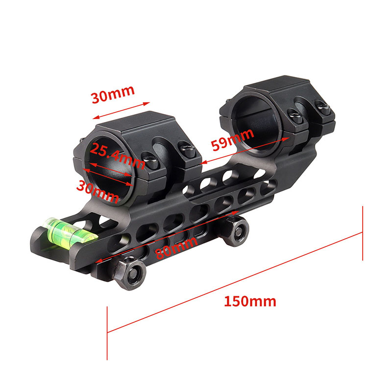 25.4/30mm level tube clamp, sight level one-piece tube clamp, rear extension level one-piece bracket - Image 3